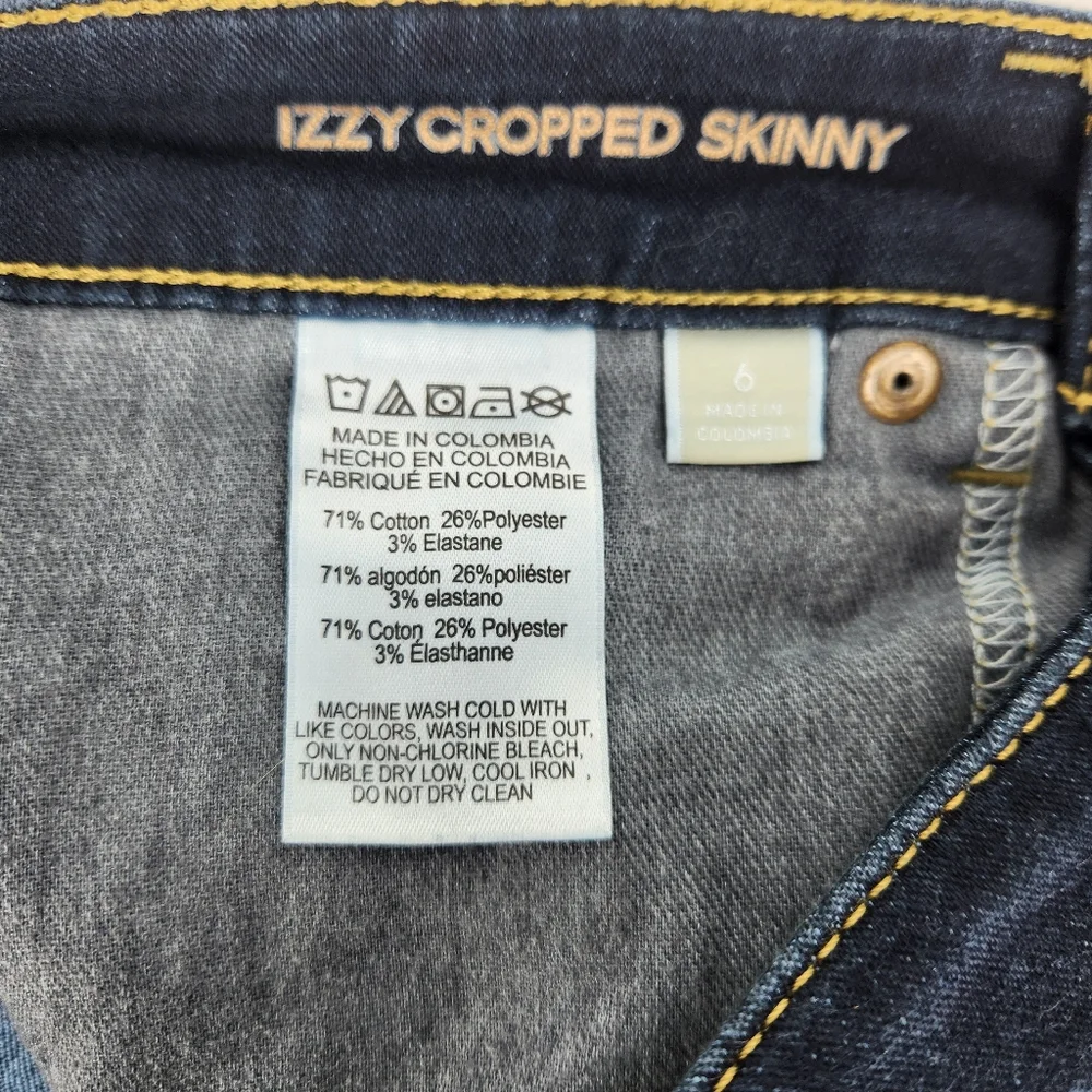 Michael Kors Izzy Cropped Skinny Dark Blue Jeans Size 6